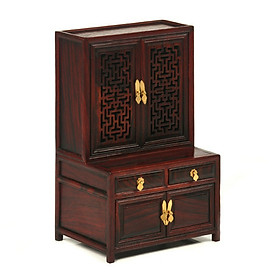 TỦ CÓ NGĂN KÉO KIỂU CỔ BẰNG GỖ TÍ HON  ĐỂ MÔ HÌNH TRANG TRÍ