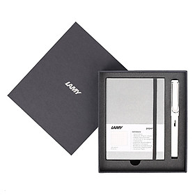 Gift Set Lamy Notebook A6 Softcover Grey + Lamy Safari White - GSA6-Sa0016