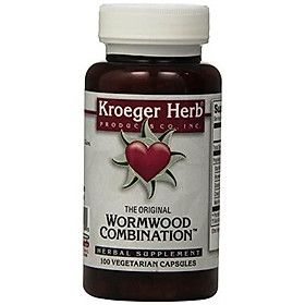 Kroeger Herb Wormwood Combination Vegetarian Capsules, 100 Count