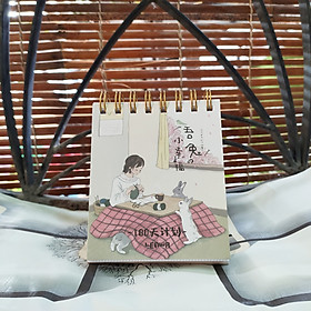Sổ Kế Hoạch Lò Xo 100 Ngày - 100 Days Daily Planner Notebooks - Cô Gái Và Con Thỏ (10.6 x 12.4 cm)