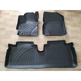 Thảm lót sàn xe ô tô Toyota Vios 2014 - nay  Nhãn hiệu Macsim chất liệu nhựa TPV cao cấp màu be, màu đen (FDW-174) - 2 hàng ghế