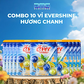 Combo 10 Vỉ Viên Treo Bồn Cầu Evershine Hương Chanh - Sạch Bay Vi khuẩn Sau Mỗi Lần Xả Nước