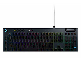 Bàn phím game cơ học RGB Logitech G813 - 3 loại switch cấu hình thấp, cổng USB 2.0, 5 nút lập trình, media chuyên biệt, RGB Lightsync - Tactile Switch - Hàng chính hãng