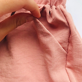 Quần Short Đùi Giả Váy Cho Bé Gái Chất Đũi Nhẹ Mát Thấm Hút Mồ Hôi Size 10-35kg