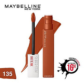 Son Kem Lì 16h Lâu Trôi Maybelline New York Super Stay Matte Ink Lipstick 5ml Màu 135 Globetrotter