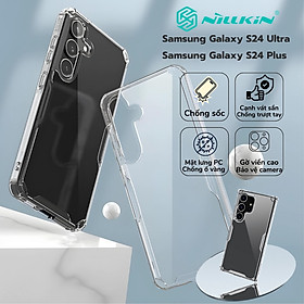Ốp lưng TPU chống sốc cho Samsung Galaxy S24 Plus / S24 Ultra hiệu Nillkin Nature TPU Pro Case (chống chịu mọi va đập bảo vệ các góc, siêu mỏng chỉ 0.6mm) - hàng nhập khẩu - Samsung Galaxy S24 Plus