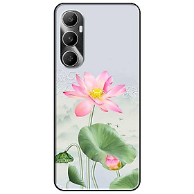 Ốp lưng cho Realme 9i - Realme 10 - C11 2021 - C65 4G - C67 - C20 - Poco X6 5G - Tranh Sen Hồng - Hàng Chính Hãng