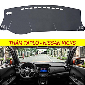 [  NISSAN KICKS ] Thảm taplo da cacbon,vân gỗ, da lộn, da pu mới nhất chuẩn form