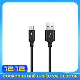 Cáp sạc nhanh Micro USB Hoco X14, dây sạc bọc dù chống đứt, chống rối, hỗ trợ truyền dữ liệu dành cho Samsung/Huawei/Xiaomi/Oppo/Sony, sạc nhanh 2A Max - Hàng chính hãng