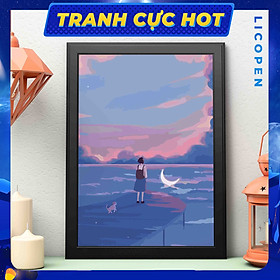 Mua Tranh Tô Màu Theo Số - Tranh Mảnh Trăng Non - MS372