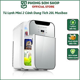 Mua Tủ Lạnh Mini MUSIBAO 20L Bảng Hiển Thị Nhiệt Độ Điện Tử  Tủ Lạnh Mini 2 Cánh Dùng Cho Gia Đình Xe Hơi  Tủ Lạnh Mini Tiện Lợi Để Đồ Ăn Thức Uống  Bảo Quản Mĩ Phẩm  sử dụng cả trong gia đình và trên ô tô - Hàng chính hãng Phong Sơn Shop