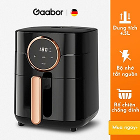 Mua Nồi chiên không dầu GAABOR  GA-E45A01 màu đen dung tích 4 5 lít  công suất 1400W điều khiển cảm ứng - hàng chính hãng