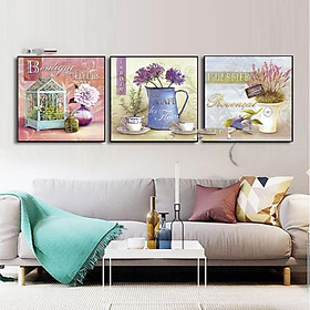 Tranh Treo Tường Hiện Đại Phòng Khách - Bình Hoa 147-a-b-c