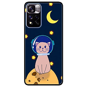 Ốp lưng dành cho Xiaomi Redmi Note 11 Pro 5G ( Bản Nội Địa ) mẫu Mèo Đội Nón Phi Hành