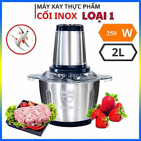 Máy xay thực phẩm đa năng (thịt, cá, rau củ - 4 lưỡi dao sắc lẹm - Cối inox thép không gỉ 300w