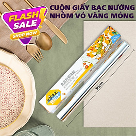 Mua Giấy bạc nướng thức ăn màng nhôm nướng thịt bảo quản thực phẩm nồi chiên không dầu lò nướng cuộn 10m siêu dày