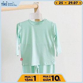 Bộ quần áo dài unisex Xanh mint thun tre size nhí - AICDBGV7VZEW