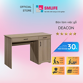 Bàn vi tính gỗ sang trọng SMLIFE Deacon