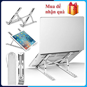 Mua Giá đỡ laptop  ipad  macbook  kệ đỡ máy tính nhôm cao cấp kèm túi đựng  hỗ trợ tản nhiêt  gấp gọn