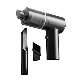 Mini Cordless Handheld Vacuum Cleaner with LED Light Detachable Black