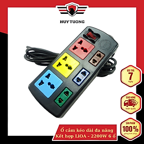 Ổ cắm kéo dài đa năng kết hợp lioa - 2200w 6 ổ cắm 3d3s32