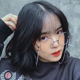 Kính Thời Trang Mắt Tròn Unisex Kim Loại