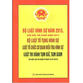 Sách Bộ Luật Hình Sự 2015, Sửa Đổi Bổ Sung Năm 2017 - Nhà sách Lao Động