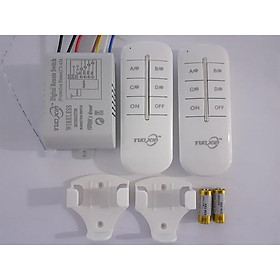 Loại 2 điều khiển-Công tắc điều khiển từ xa xuyên tường 4 cổng Tuoxin 100Wx4, rf 4 cổng - sản phẩm tốt nhất