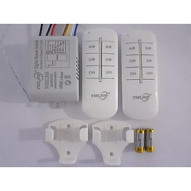 Mua 2 điều khiểnCông tắc điều khiển từ xa xuyên tường 4 cổng Tuoxin 100Wx4  rf 4 cổng - Loại tốt nhất