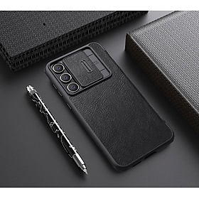 Bao da dành cho SamSung Galaxy S24 FE chính hãng Nillkin QIN - Hàng nhập khẩu - đen