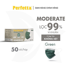 [1 HỘP - PERFETTA MODERATE] - Khẩu Trang Y Tế Chất Lượng Cao, Kháng Khuẩn, Chống Bụi Mịn, 3 Lớp, Bảo Vệ Tối Ưu - (50 cái/ hộp)