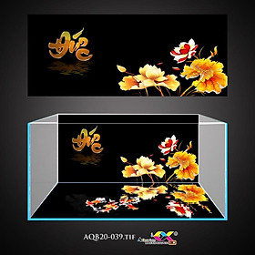 Mua Tranh 3D Koifish Tranh Dán Bể Cá Hoa soi bóng nước in tranh theo kích thước yêu cầu