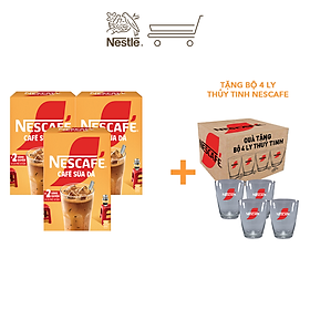 Combo 4 hộp cà phê sữa nescafe - hộp 10 gói