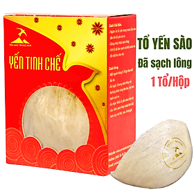 Tổ Yến Sào Tinh Chế (8g/Hộp) (Tổ Yến làm sạch/Tổ Yến Sạch chế biến từ Tổ Yến Thô /Tổ Yến còn lông) Yến Sào Trung Nam