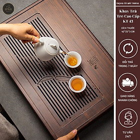 Mua KT 43 Khay Trà Tre Cao Cấp  Chữ Nhật Trung Kích Thước 42*25*3