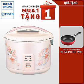 MUA 1 TẶNG 1 Nồi cơm điện đa năng Tiger 3 trong 1 JNP-1803 (1.8L) Màu hồng NHẬN 1 CHẢO POONGNYUN SERFP(IH)-28B - Hàng chính hãng