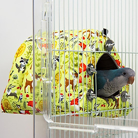 Winter Parrot Cage Tent Hammock Cage Accessories Hut Bird Bed Removable Pads Plush Shed Toy Bird Nest for Parrot Lovebirds Finches Cockatoo