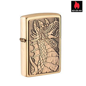 Bật Lửa Zippo 49297 – Zippo Dragon Emblem Brushed Brass