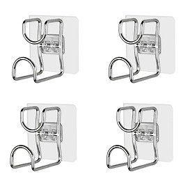 Mua Combo 4 Móc treo đồ dán tường inox dùng cho nhà bếp  phòng tắm
