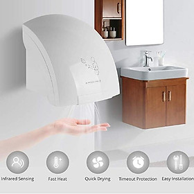 máy sấy khô tay trong nhà vệ sinh cảm ứng tự động ANMON đùng trong nhà vệ sinh trường học, khách sạn, công ty