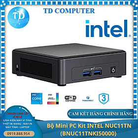 Mua Máy tính cá nhân để bàn - Bộ Mini PC Kit INTEL NUC11TN (BNUC11TNKI50000): Gồm mạch chính  CPU Intel Core i5-1135G7 (4.20 GHz)  Adaptor  miếng đỡ (Không có ổ cứng  RAM và màn hình) – Hàng chính hãng