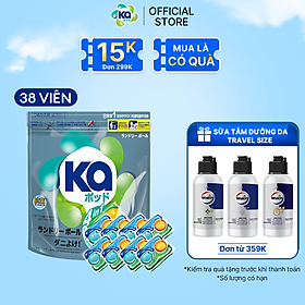 Viên Giặt Quần Áo loại bỏ mạt bụi KA pod Anti-dustmite 4trong1 diệt mạt bụi, làm sạch sâu, kháng khuẩn, giữ màu vải (38 viên/ Túi)
