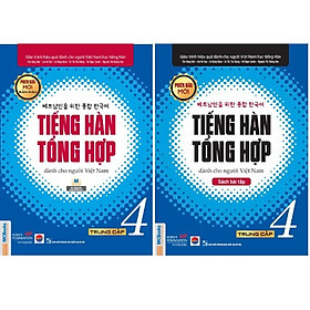 Combo Tiếng Hàn Tổng Hợp Dành Cho Người Việt Nam - Trung Cấp 4 (Bản IN MÀU / Sách Gíao Khoa + Sách Bài Tập) - Sách TKBook