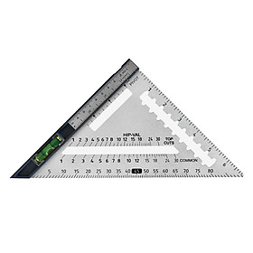 High-precision Carbon Steel Triangles Ruler Removable Angle Adjustment Woodworking Triangles Ruler Portable Practical Woodworking Accessory Multifunctional Angle Depth Clinder Center Measurement with Leveling Bubble