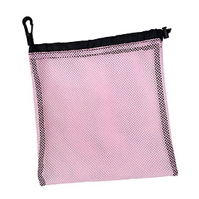 2x Nylon Mesh Nets Bag Pouch Golf Tennis  Balls Carrying Holder Storage Bag with Drawstring Closure &