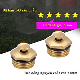 Mua Bộ 10 béc phun sương bằng đồng nguyên chất hình cánh quạt ( ren ngoài 21mm) bán kính lên tới 6-8 mét 206789