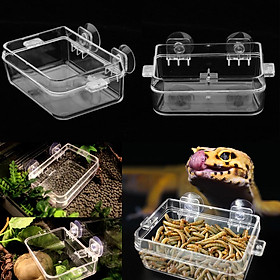 2x Tortoise Lizard Gecko Reptile Feeding Terrarium Water Dish & Food Bowl