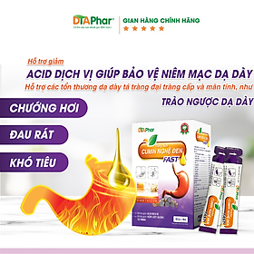 Dung dịch uống Cumin Nghệ Đen Fast Hỗ trợ giảm đau dạ dày, cải thiện tình trạng đầy hơi ợ chua đau rát bao tử Hộp 15 gói x 10ml Tâm An Pharma