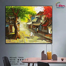 Tranh sơn dầu số hoá tự tô màu Gam VN026 40x50cm căng sẵn khung