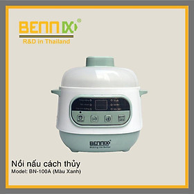 Mua Nồi chưng yến  nồi nấu chậm cách thủy 1lít Bennix BN-100A (màu xanh) Hàng chính hãng